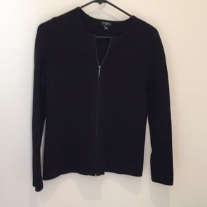 Talbots sweater/jacket black- never worn-SP